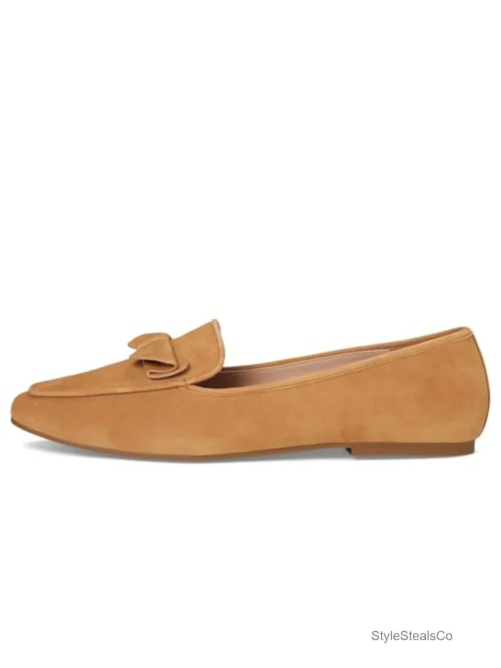 Pointed Toe Venetian Loafer with Bow Detail